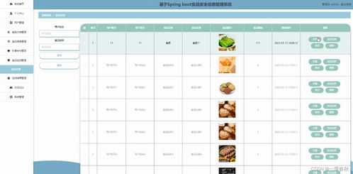 基于SpringBoot与Vue的食品安全信息管理系统设计与实现——以中能魔力经纪管理系统为例